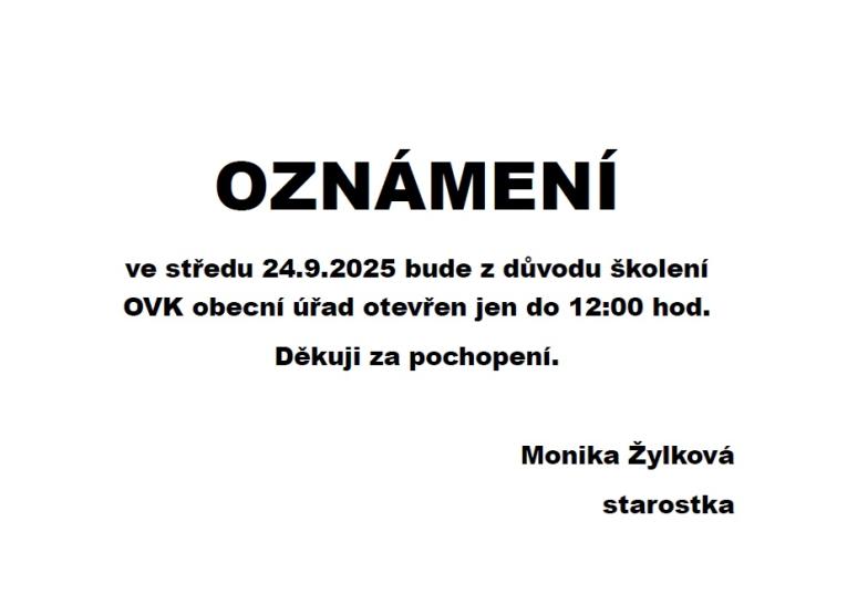 Oznámení