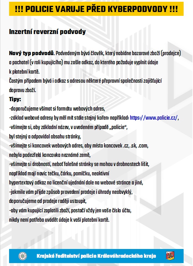Varování policie ČR 2